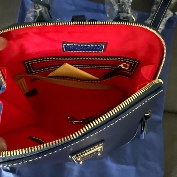 Dooney & Bourke Small Navy Blue Zipper Backpack MSRP $278.00 NWT - Picture 8 of 10